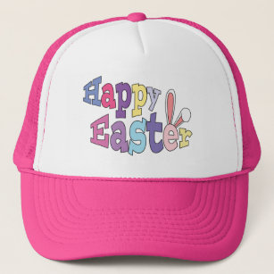 Happy Easter Bunny Ears Trucker Hat