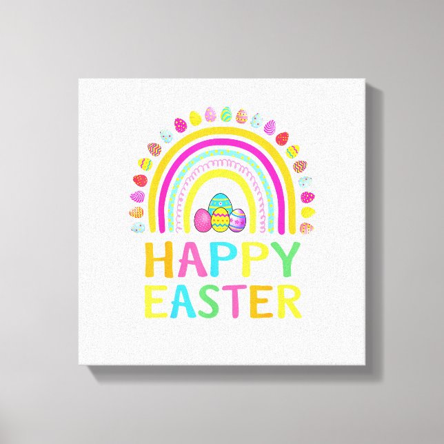 Happy Easter Bunny Easter Egg Hunt Easter Women Gi Canvas Print (Front)