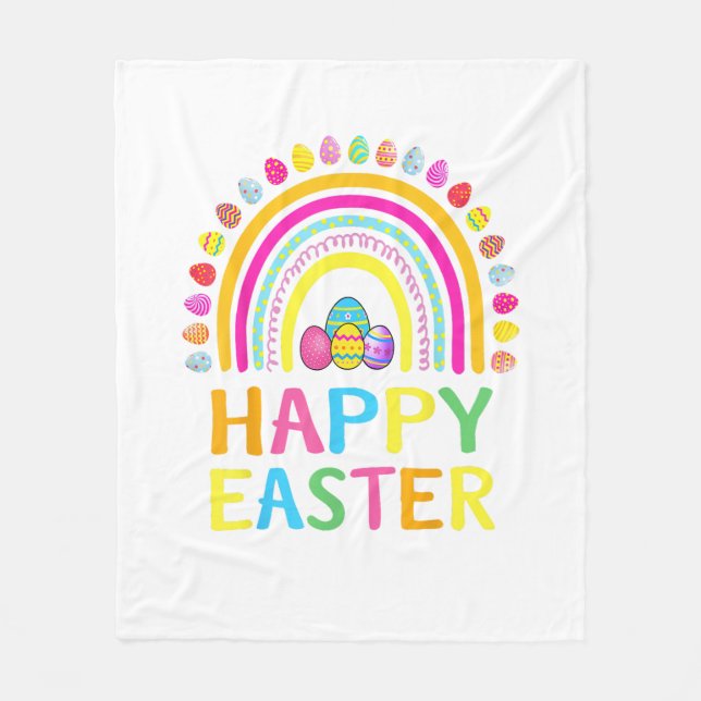 Happy Easter Bunny Easter Egg Hunt Easter Women Gi Fleece Blanket (Front)
