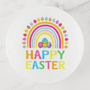 Happy Easter Bunny Easter Egg Hunt Easter Women Gi Trinket Tray