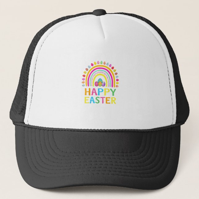 Happy Easter Bunny Easter Egg Hunt Easter Women Gi Trucker Hat (Front)