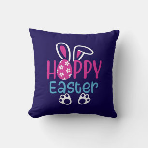 Happy Easter Bunny Egg Cute Spring Design Throw Pillow