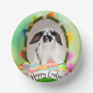 Happy Easter bunny, egg design Paper Bowls