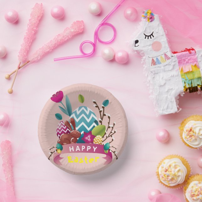 Happy Easter bunny, egg design  Paper Bowls (Party)