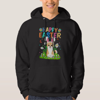 Happy Easter Bunny Egg Funny Akita Inu Dog Easter Hoodie