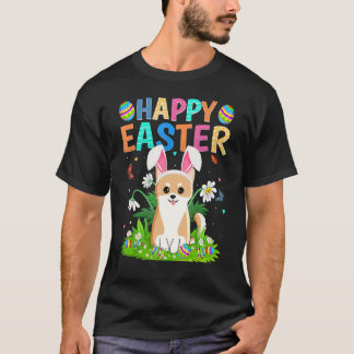 Happy Easter Bunny Egg Funny Akita Inu Dog Easter T-Shirt