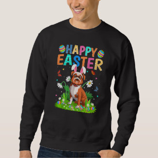Happy Easter Bunny Egg Funny Bulldog Easter Sunday Sweatshirt