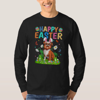 Happy Easter Bunny Egg Funny Bulldog Easter Sunday T-Shirt