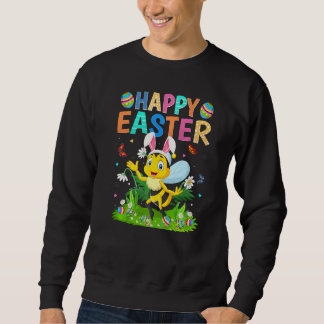 Happy Easter Bunny Egg Funny Bumble Bee Easter Sun Sweatshirt