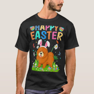 Happy Easter Bunny Egg Funny Chow Chow Dog Easter T-Shirt