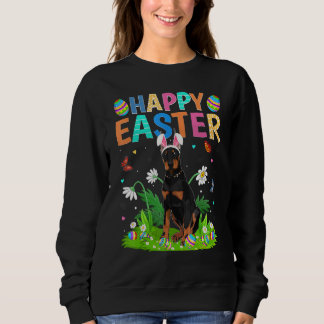 Happy Easter Bunny Egg Funny Doberman Dog Easter S Sweatshirt