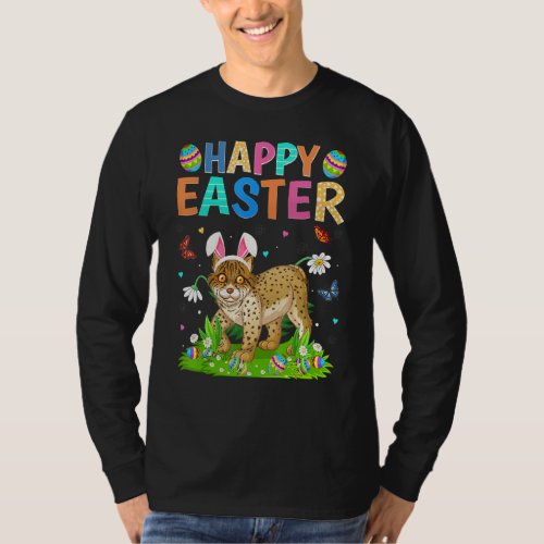 Happy Easter Bunny Egg Funny Lynx Easter Sunday T_Shirt
