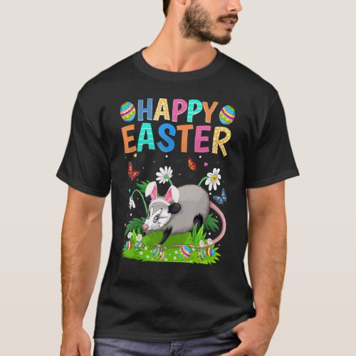 Happy Easter Bunny Egg Funny Opossum Easter Sunday T_Shirt