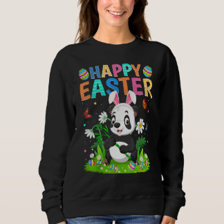 Happy Easter Bunny Egg Funny Panda Easter Sunday Sweatshirt
