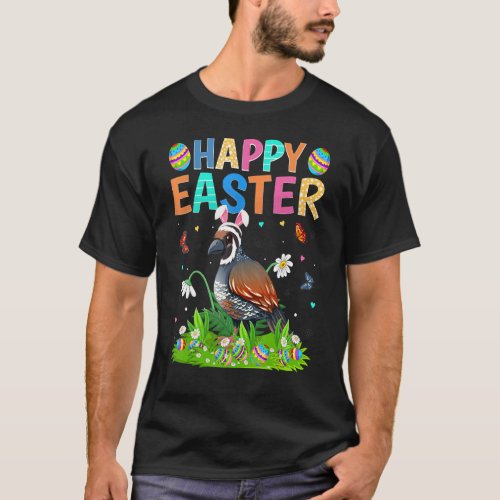 Happy Easter Bunny Egg Funny Quail Bird Easter Sun T_Shirt