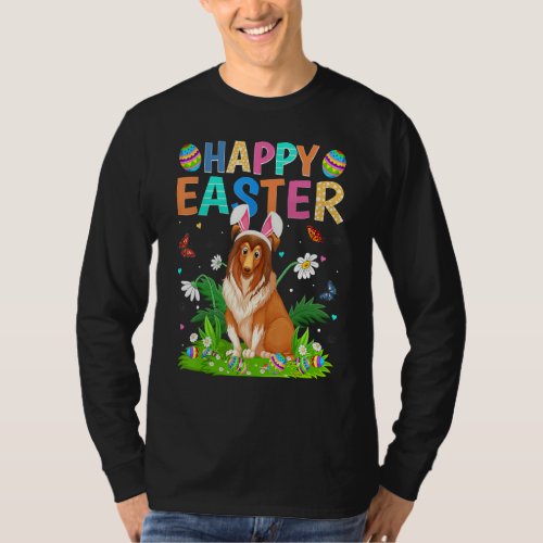 Happy Easter Bunny Egg Funny Sheepdog Easter Sunda T_Shirt