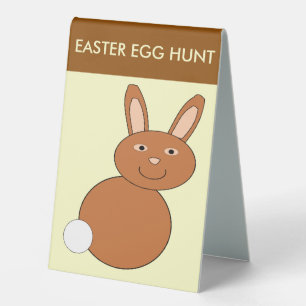 Happy Easter Bunny Egg Hunt Custom Table Tent