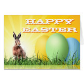 HAPPY EASTER - Bunny & Eggs (Front Horizontal)