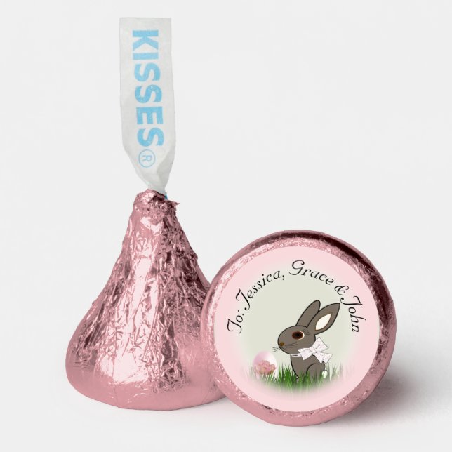 Happy Easter Bunny Eggs Hershey®'s Kisses® (Front)