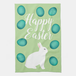 Happy Easter Bunny & Eggs Kitchen Towel