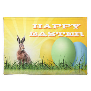 HAPPY EASTER - Bunny & Eggs Placemat