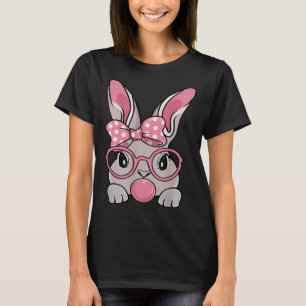 Happy Easter Bunny Face Bow Tie Headband Glasses B T-Shirt