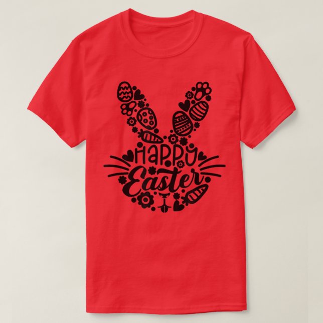 Happy Easter, Bunny Face Men Women Kids Cute Easte T-Shirt (Design Front)