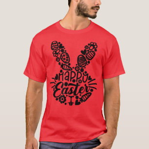 Happy Easter, Bunny Face Men Women Kids Cute Easte T-Shirt