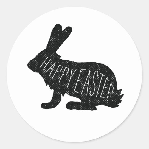 Happy Easter Bunny Favor Stickers