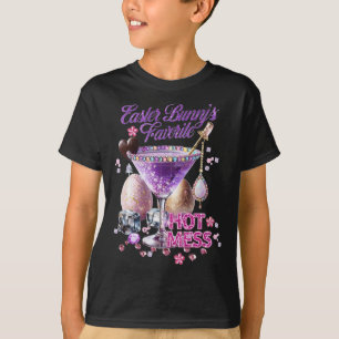 Happy Easter Bunny Favorite Hot Mess Cute Martini  T-Shirt