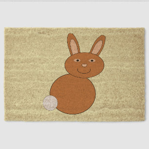 Happy Easter Bunny Fiber Doormat