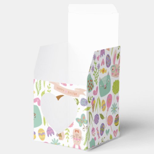 Happy Easter Bunny Floral Pattern Favor Boxes