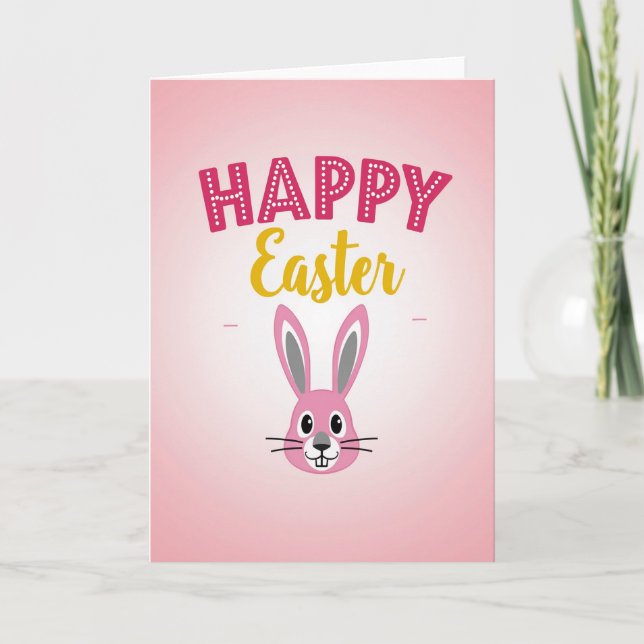 Happy Easter Bunny Fun Card (Front)