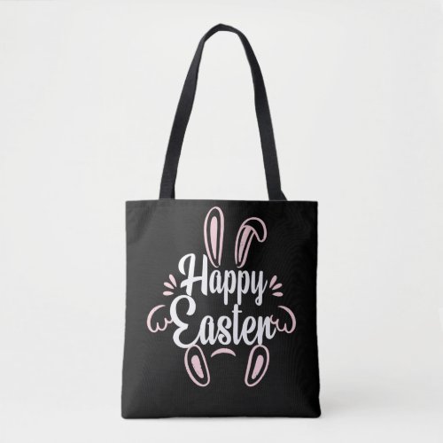 Happy Easter Bunny Girls Cute Rabbit Tote Bag