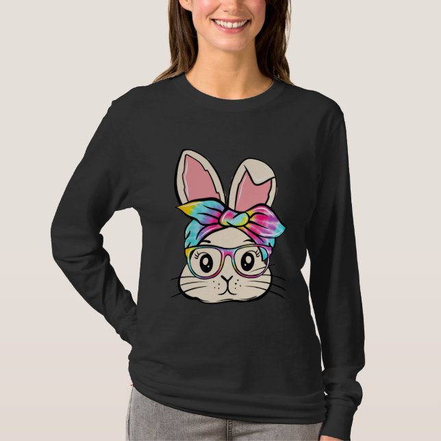 Happy Easter  Bunny Glasses Rabbit Eggs Hunting Ti T-Shirt (Front)