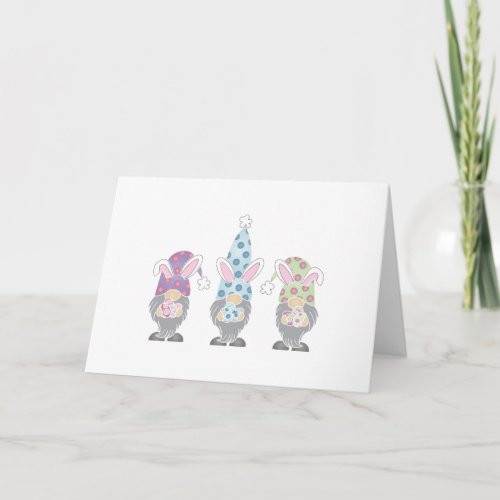 Happy Easter Bunny Gnomes Card