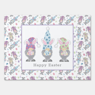 Happy Easter Bunny Gnomes Sign