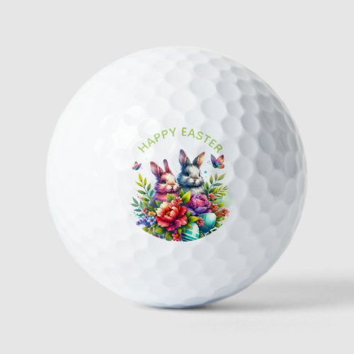 Happy easter Bunny Golf Balls