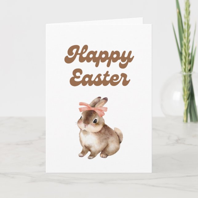 Happy Easter Bunny Greeting Card (Front)