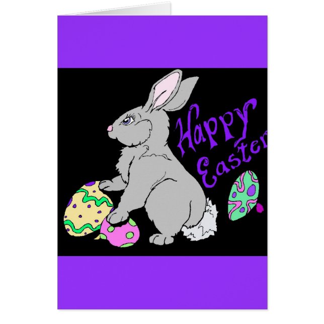 Happy Easter Bunny Greeting Card (Front)