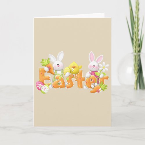 Happy Easter Bunny greeting Card