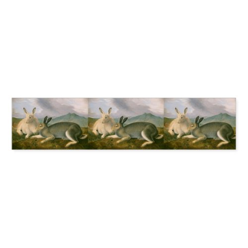 Happy Easter Bunny Hare Couple Vintage Watercolor Napkin Bands