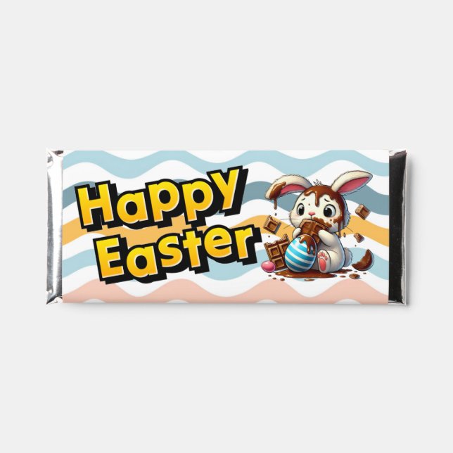 Happy Easter Bunny Hershey Bar Favors (Front)