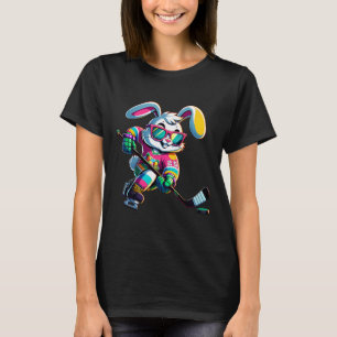 Happy Easter Bunny Hockey Rabbit Men Women Kid (1) T-Shirt