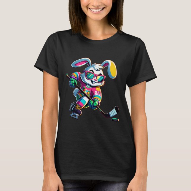 Happy Easter Bunny Hockey Rabbit Men Women Kid (1) T-Shirt (Front)