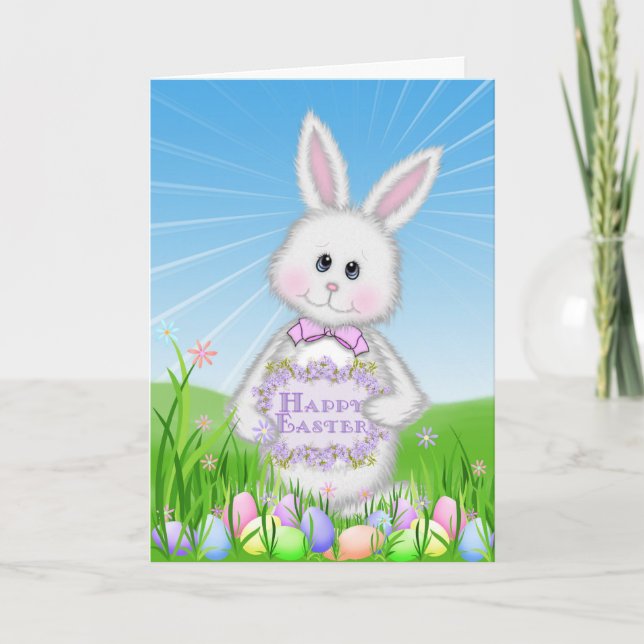 Happy Easter Bunny  Holiday Card (Front)