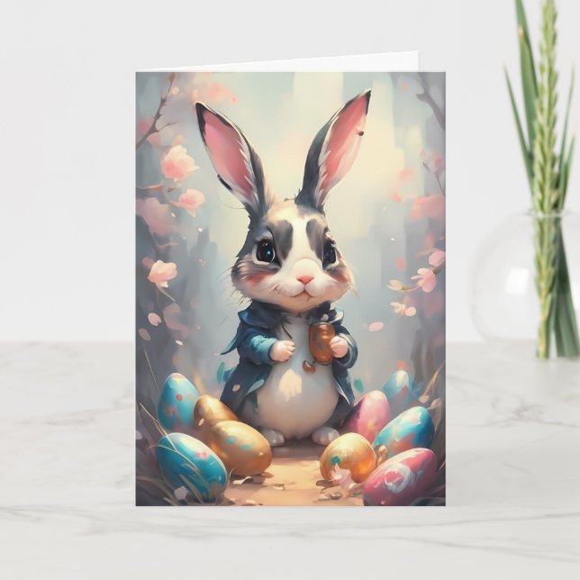 Happy Easter Bunny Holiday Card (Front)