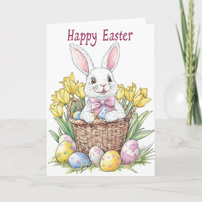 Happy Easter Bunny Holiday Card (Front)