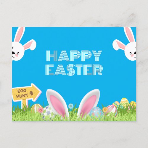 Happy Easter Bunny  Holiday Postcard