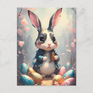 Happy Easter Bunny Holiday Postcard